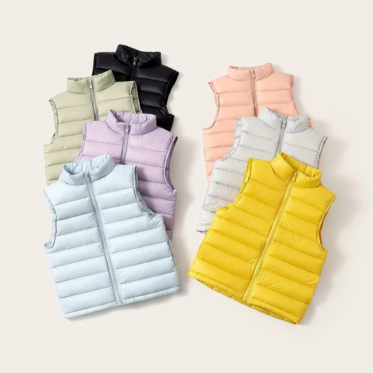 AIEOE Little Girls Boys Down Vest Puffer Sleeveless Outfit Coat