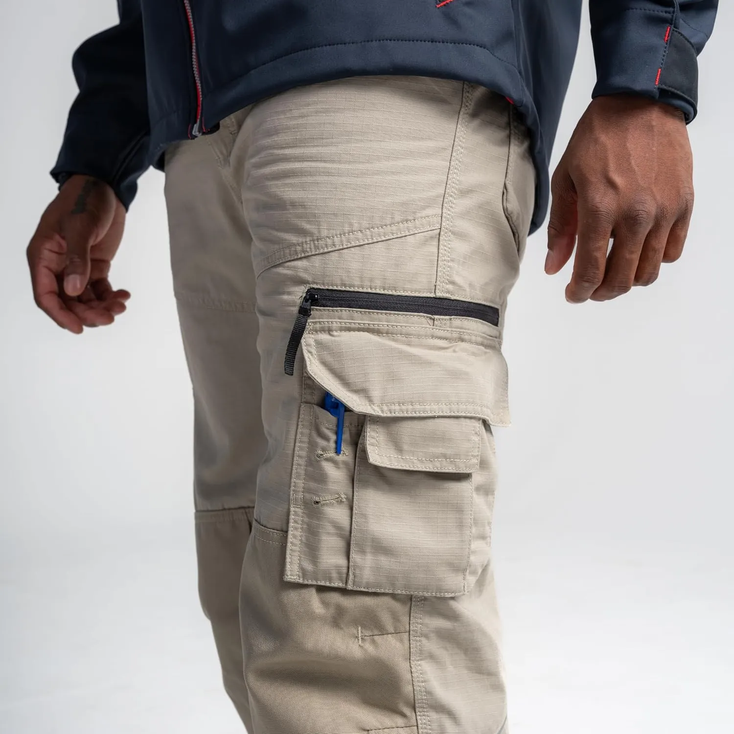 BLKLDER Men's Ripstop Durable Lightweight Work Pants with Utility Pockets