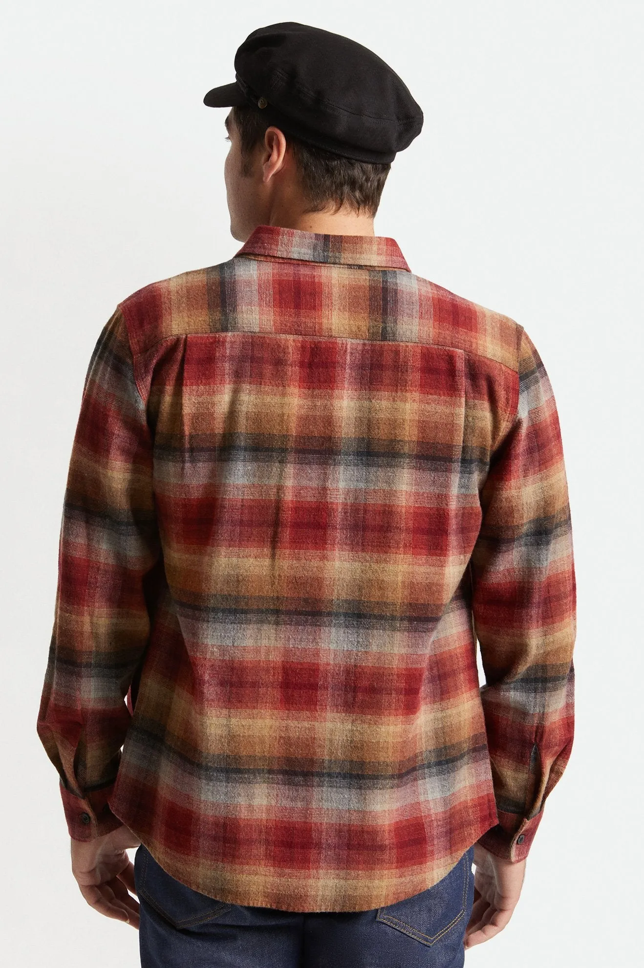 BRIXTON BOWERY FLANNEL DARK BRICK