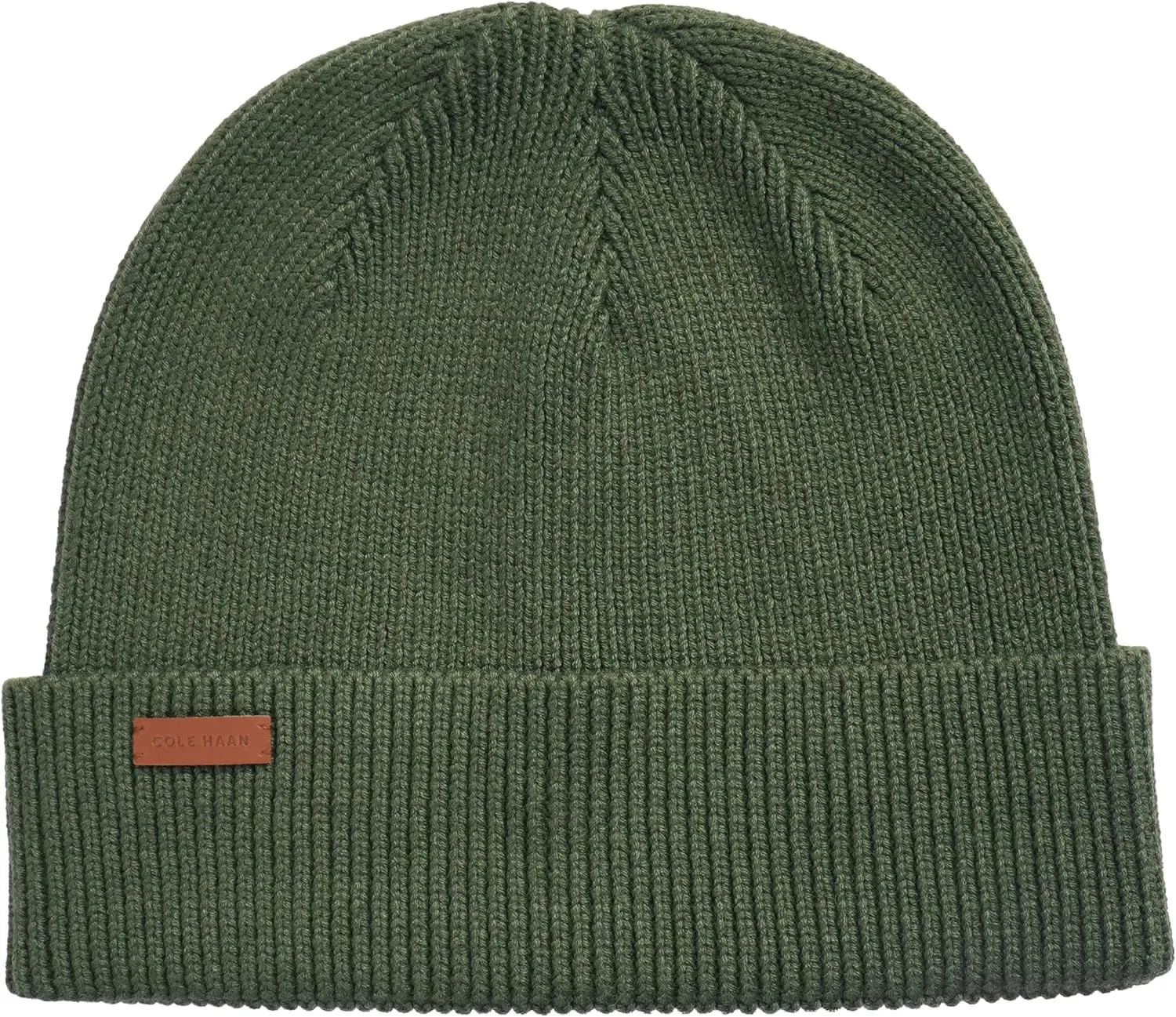 Cole Haan Heritage Rib Cuff Beanie Hat for Men, Warm Knit Wool Beanie with Classic Ribbed Design