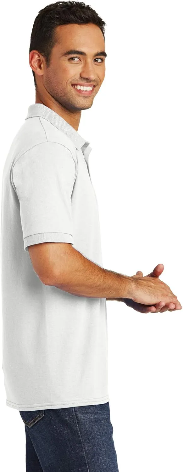 Custom Embroidered Polo Shirts with Your OWN Logo. Port N Company Core Blend Pique Polo