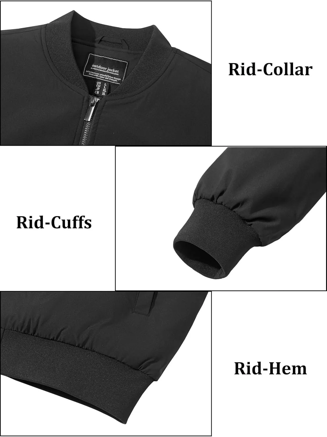 EKLENTSON Men's Bomber Jackets Fleece Lined Winter Flight Jacket Water Resistant Windproof Windbreaker Zip Up