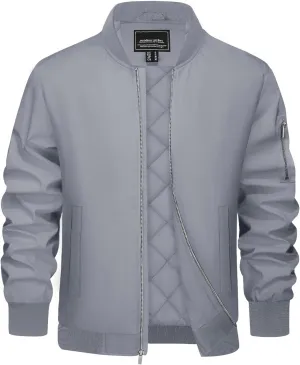 EKLENTSON Men's Bomber Jackets Fleece Lined Winter Flight Jacket Water Resistant Windproof Windbreaker Zip Up