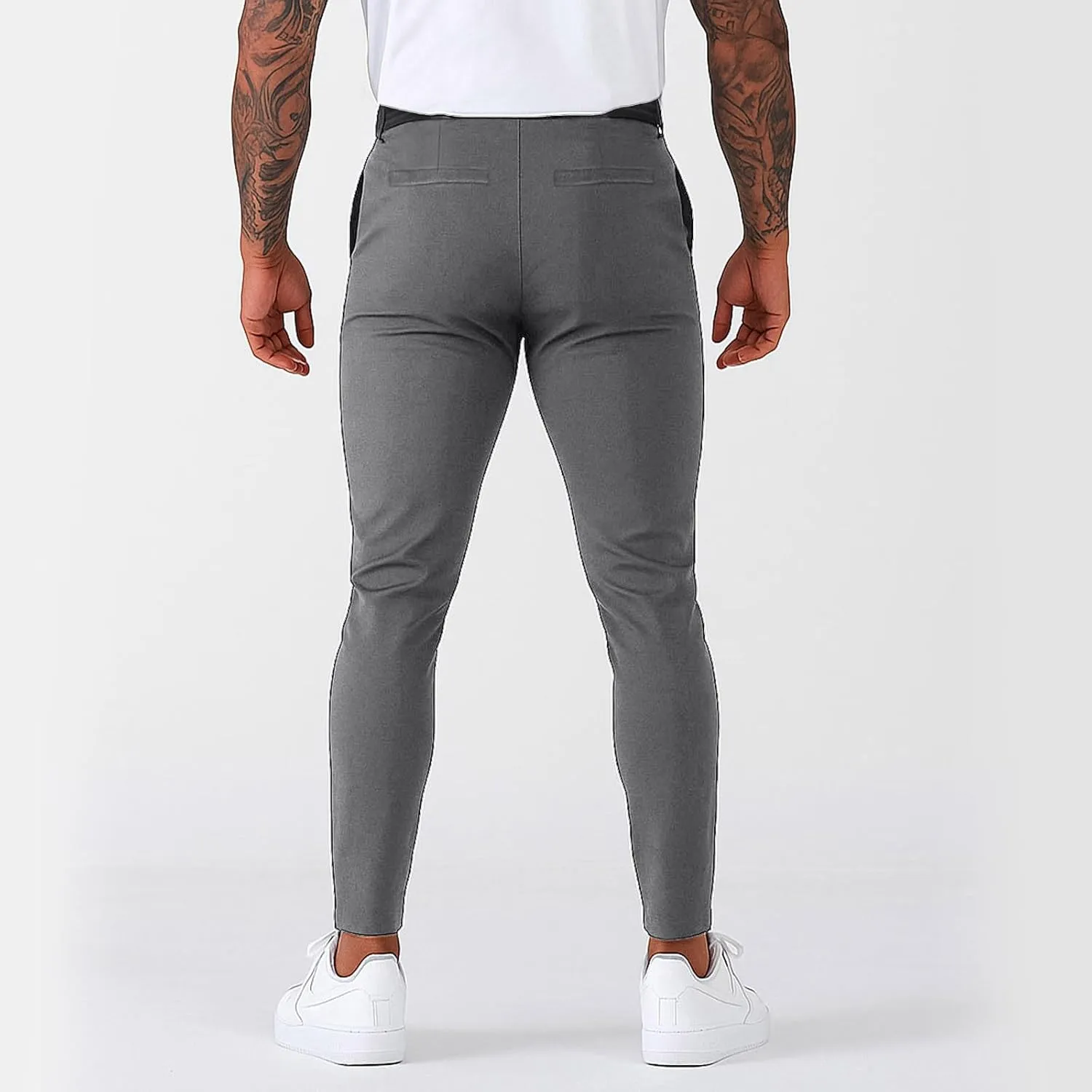 Golf Joggers Pants Men Petite Stretchy Slim Fit Dress Pants Quick Dry Elastic Waist Pull On Work Pants with Pockets