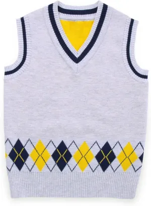 Happy Cherry Baby Boys Vest Thermal Warm Cotton Breathable Knit Sleeveless Sweater