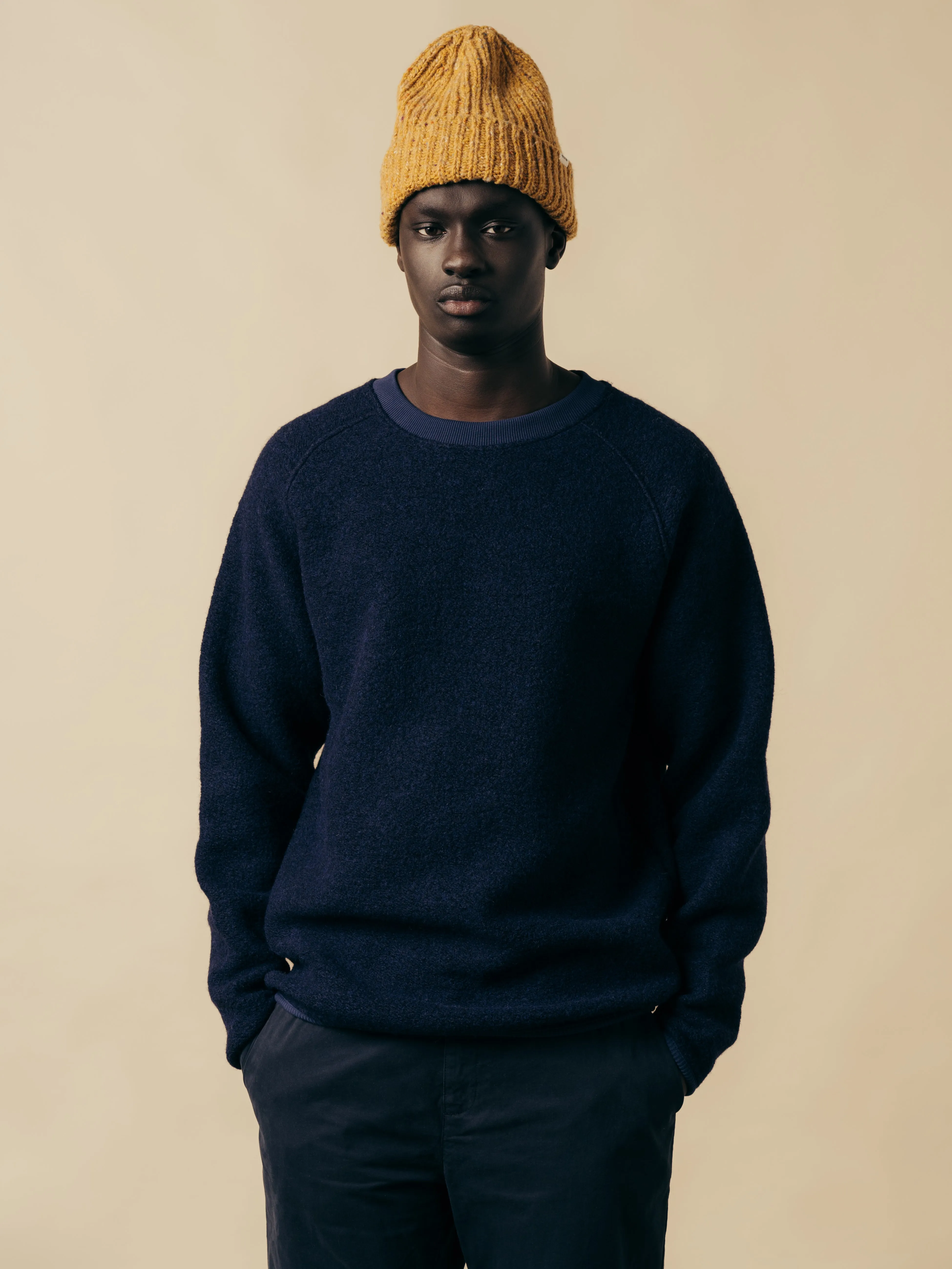 Junction Sweat in Midnight Italian Wool
