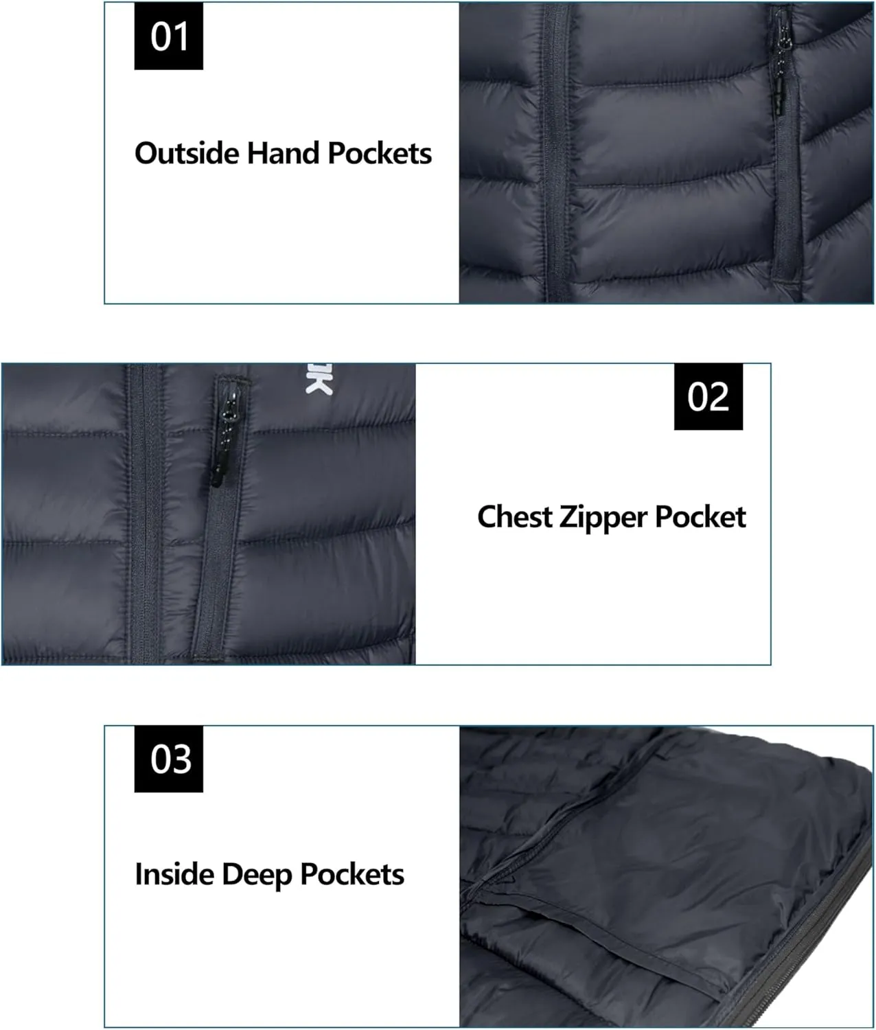 Little Donkey Andy Kids Boys Packable Hooded Puffer Jacket Children Lightweight Puffer Coat Winter 6-14Years