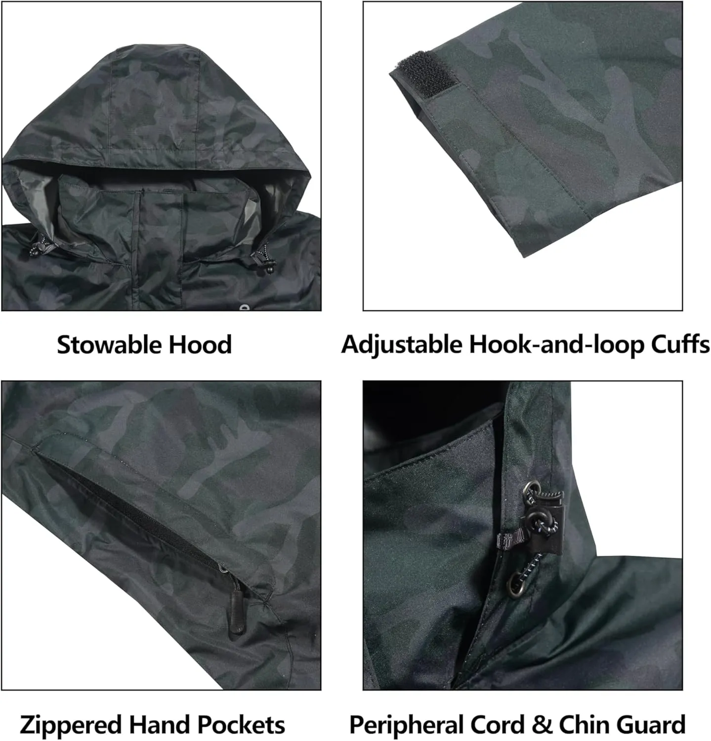 Little Donkey Andy Womens Waterproof Rain Jacket Lightweight Outdoor Windbreaker Rain Coat Shell for Hiking, Travel