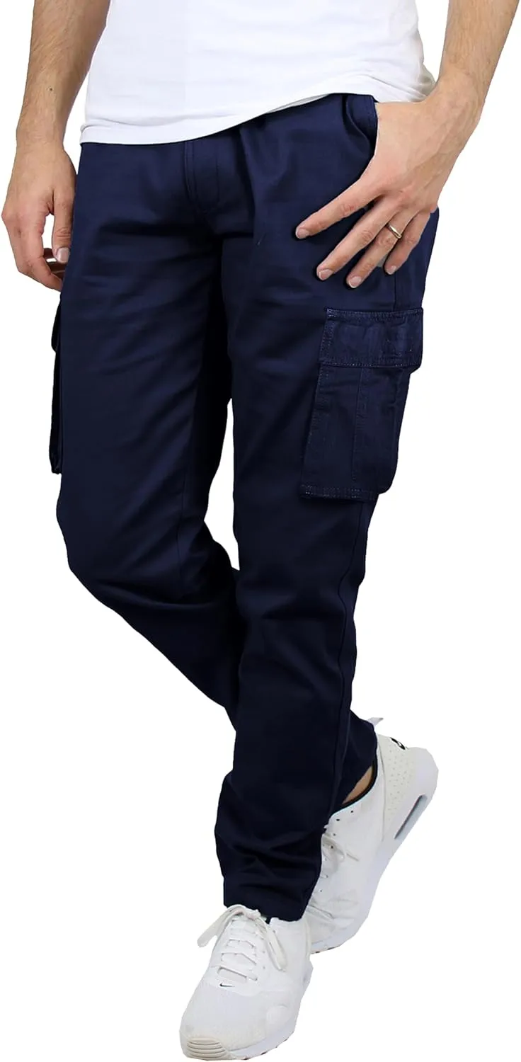 Men's Flex-Stretch Cotton Cargo Pants, 31-Inch Inseam - Comfortable and Durable