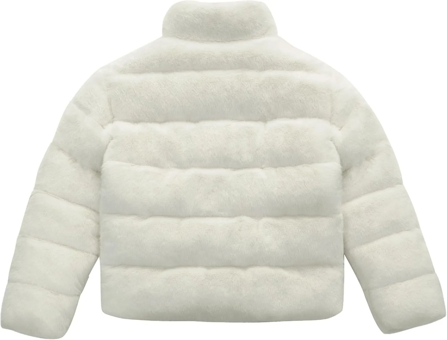 Rokka&Rolla Girls' Fuzzy Shaggy Puffer Jacket Winter Coat