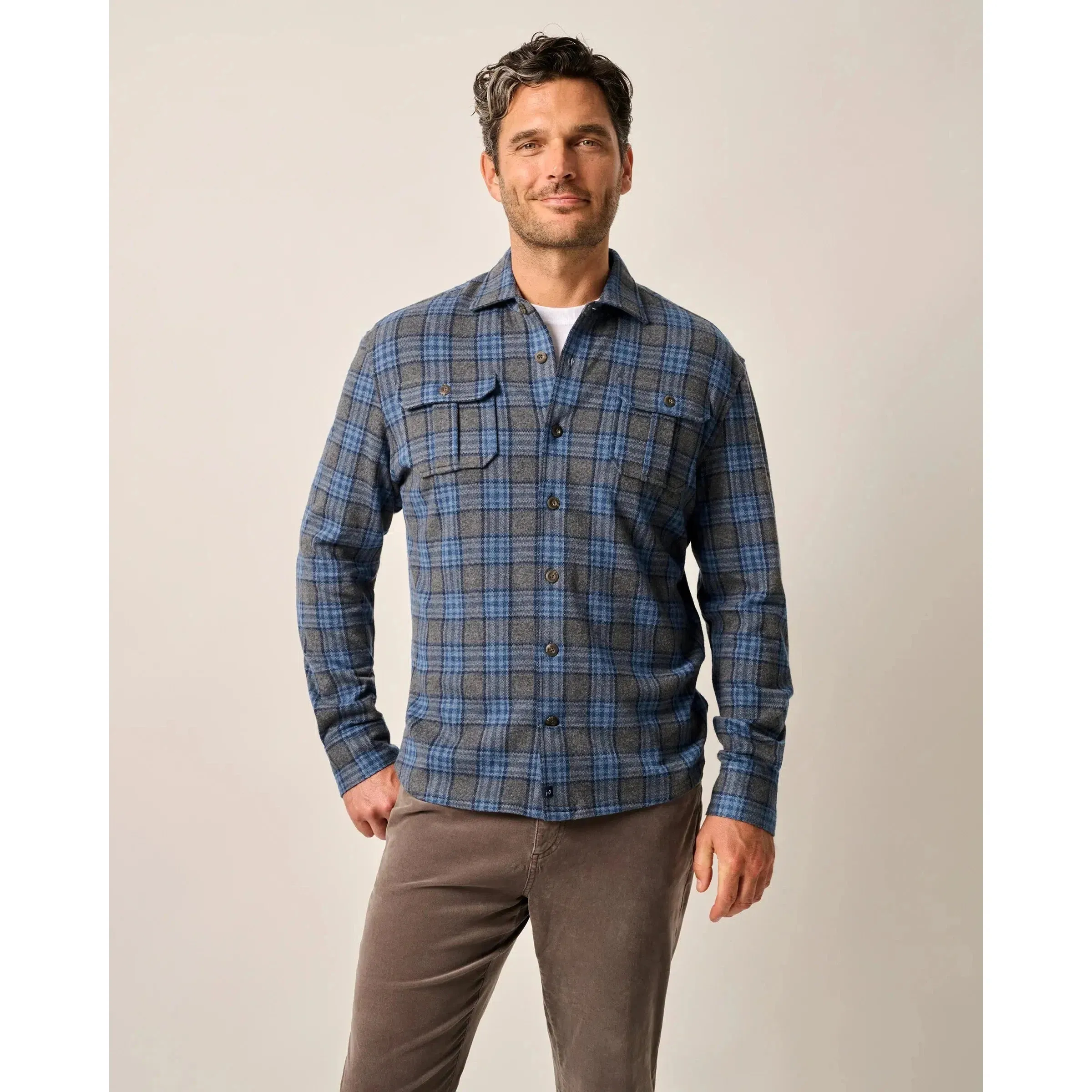 WAITES SOFT PLAID STRETCH