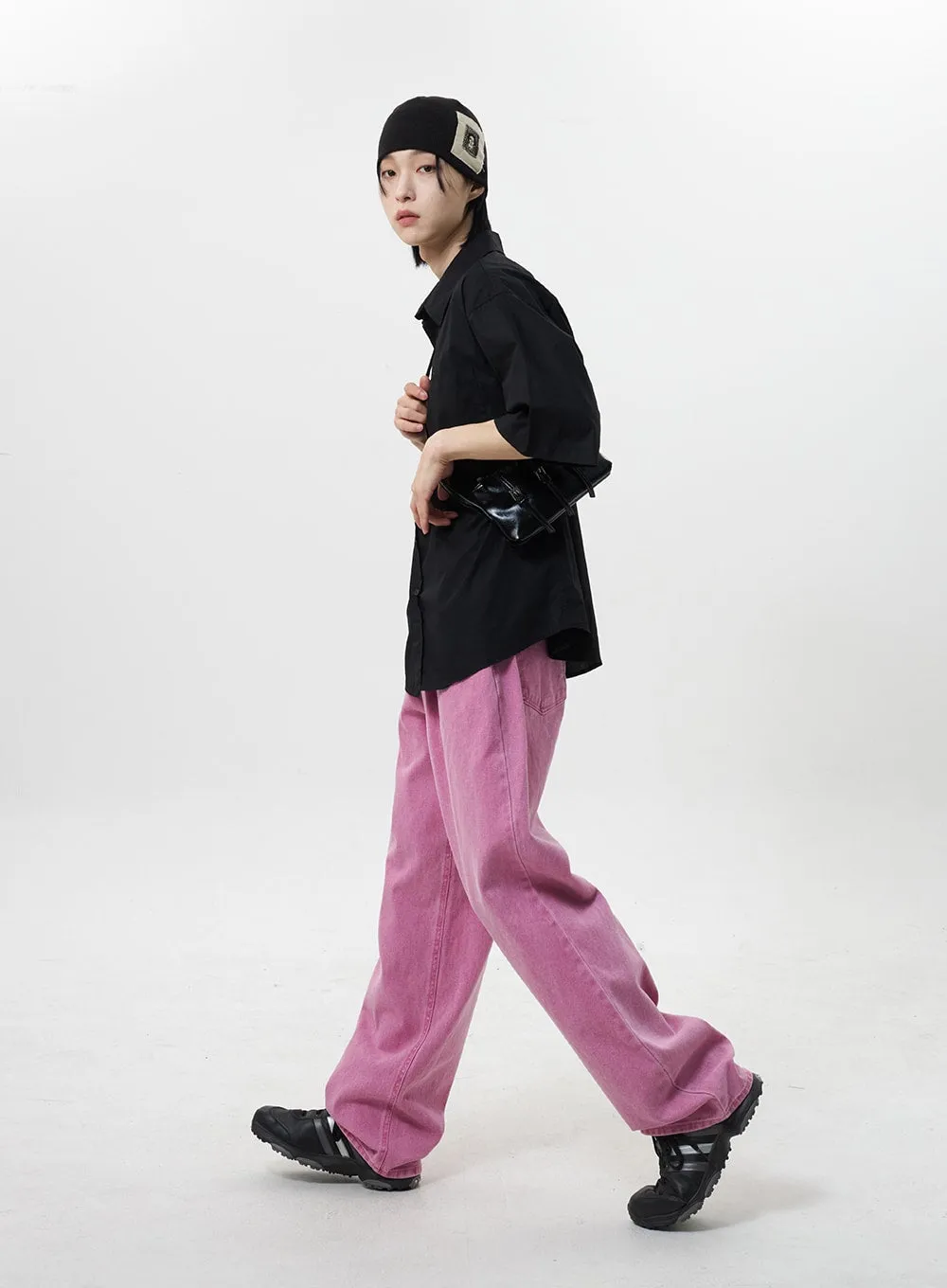 Wide Pink Pants Unisex CY319