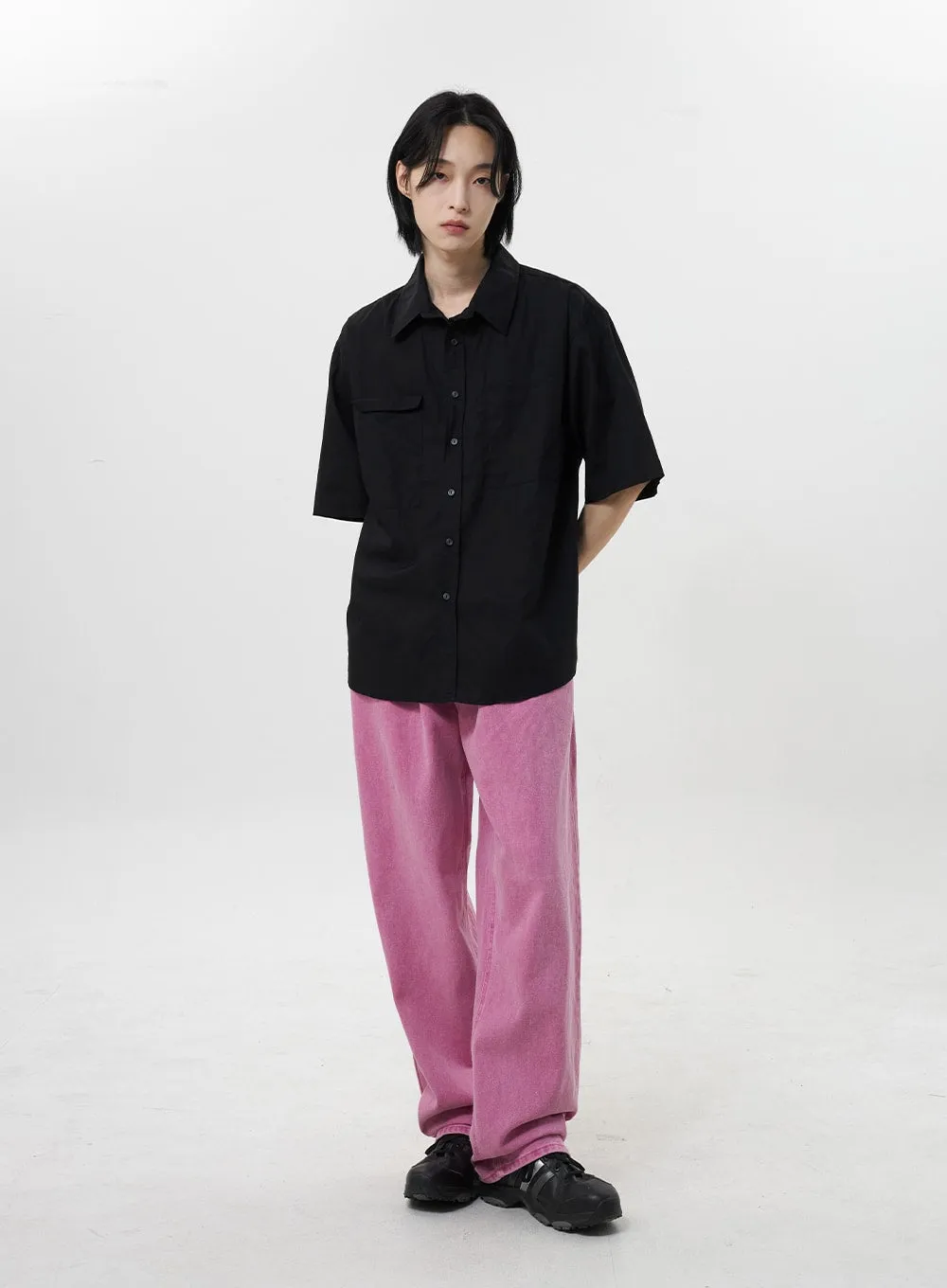 Wide Pink Pants Unisex CY319